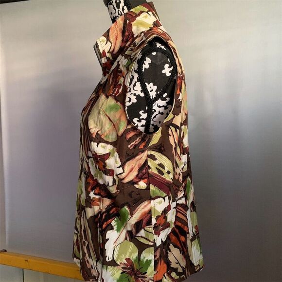 Additions by Chico's Women's Floral Sleeveless Vest Multicolor Size 1 - Picture 5 of 12